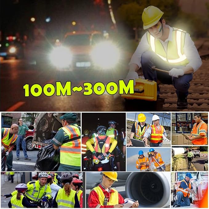 YOWESHOP High Visibility Safety Vest Custom Your Logo Protective Workwear 5 Pockets With Reflective Strips Outdoor Work Vest (M, Yellow Luminous)