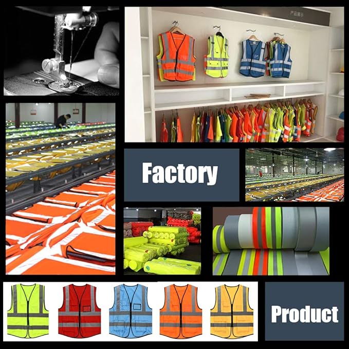 YOWESHOP High Visibility Safety Vest Custom Your Logo Protective Workwear 5 Pockets With Reflective Strips Outdoor Work Vest (Green (XL))