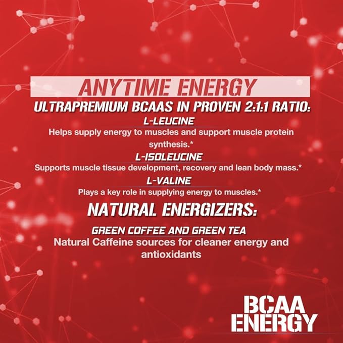 Evlution EVL BCAAs Amino Acids Powder - BCAA Energy Pre Workout Powder for Muscle Recovery Lean Growth and Endurance - Rehydrating Post Workout Recovery Drink with Natural Caffeine - Fruit Punch