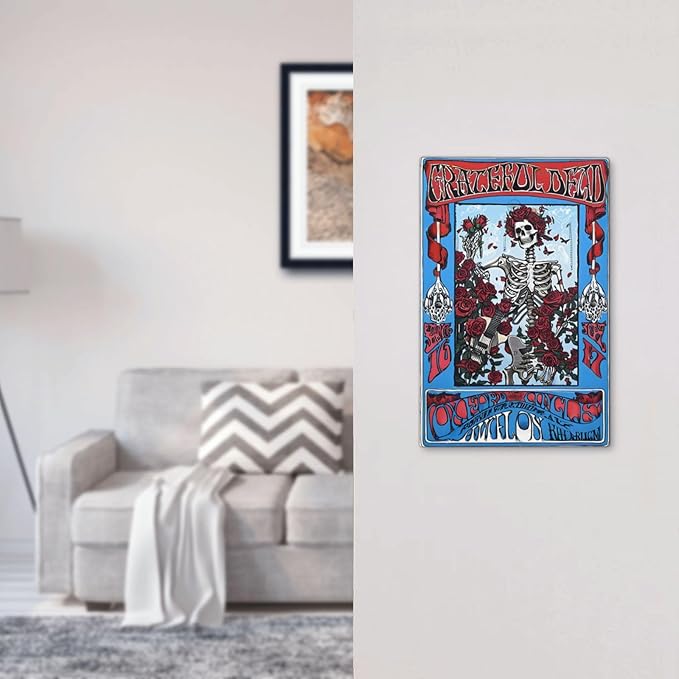 Decorative Light Switch Cover Plate Hippy Skull Red Rose Floral 1 Gang No Device Single Blank Outlet Covers Wall Plate Switch Plate Covers for Bathroom Decor