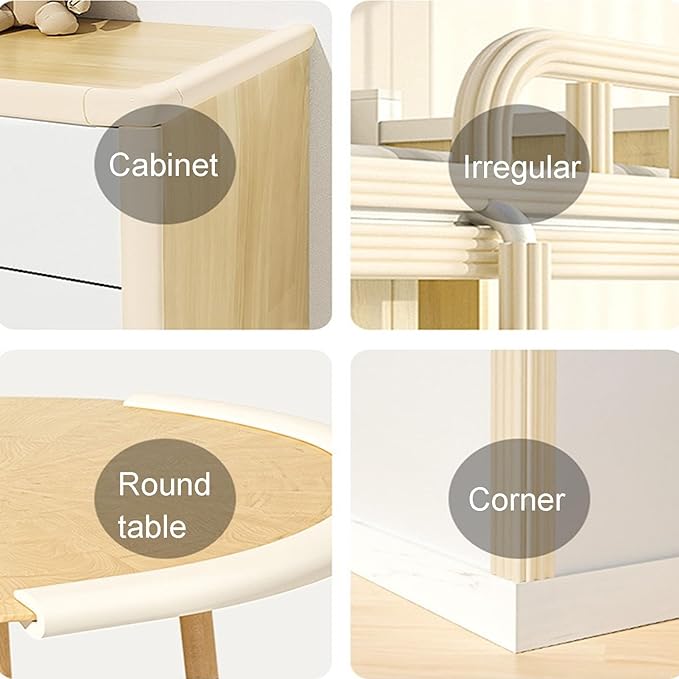 XPLKQXE Sharp Edge Safety Corner Edge Foam Padding, Edge Guards Bumpers Adhesive, Edge Corner Protector Guards for Table Edges & Sharp Corners(Red,4pcs)