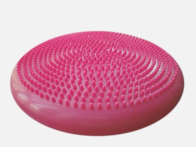 AppleRound Inflated Wobble Cushion with Hand Pump, Air Stability Board (Extra Thick), Core Balance Disc for Adults, Sensory Wiggle Seat for Kids, Flexible Seating for All Age, 13.5in / 34cm Diameter