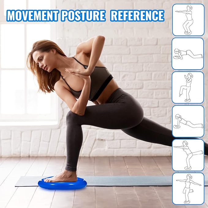 Outus 2 Pcs Balance Disc Inflated Wobble Cushion for Sensory Kids 13. 4 Inch Wiggle Seat Flexible Seating with Hand Pump for Kids Men Women Classroom Exercise Office Home Chair