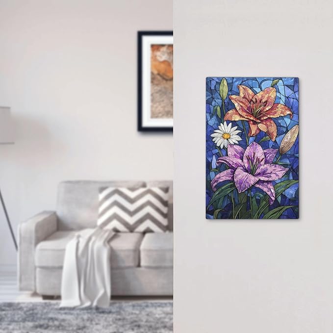 Light Switch Cover Plate Vintage Colorful Flower Oil Painting Style 1 Gang No Device Blank Electrical Wall Plates Faceplate Decorative Switch Plate for Bedroom Bathroom Decor