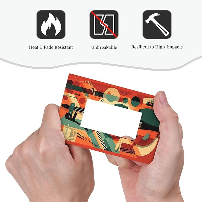 Decorative Outlet Covers Violin Abstract Jazz Colorful Painting 1 Gang Single Rocker Light Switch Cover Plate Wall Plates GFCI Faceplate for living Room Office Decor