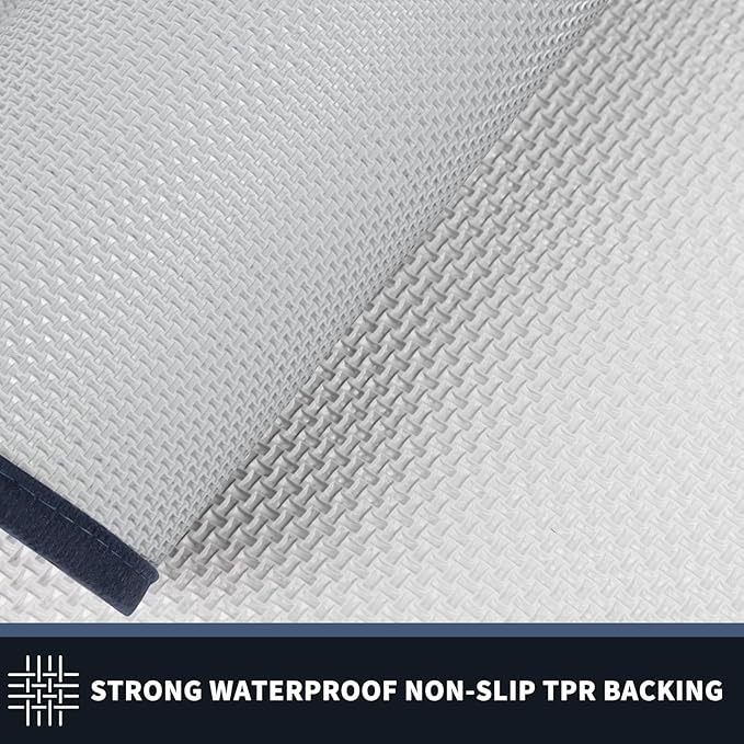 PURRUGS Dirt Trapping Door Mat 20" x 32", Non-Slip/Skid Machine Washable Entryway Rug, Shoes Scraper, Throw Rug, Super Absorbent Area Rug for Muddy Wet Shoes and Paws, Light Blue & Navy