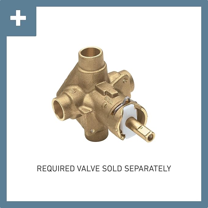 Moen Gibson Chrome Posi-Temp Pressure-Balancing Modern Valve Handle Only Trim, Valve Required, T2901