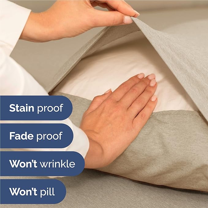 Twin XL 4 Piece Sheet Set - Cooling & Breathable Bed Sheets - Hotel Luxury Bed Sheets for Women, Men, Kids & Teens - Deep Pockets - Easy Fit - Soft and Wrinkle Free - Twin XL Heathered Beige Sheets