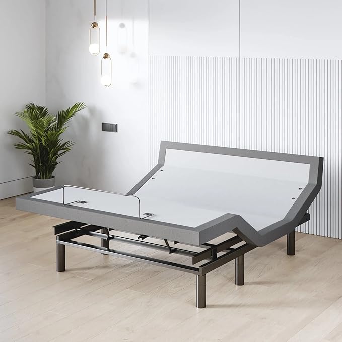 Sven & Son Harmony Adjustable Bed Base, Head and Foot Lift, Massage, Under-Bed Lights, USB, Gel Memory, Zero Gravity Smart Frame - Full