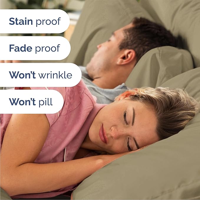 Queen 6 Piece Sheet Set - Cooling & Breathable Bed Sheets - Hotel Luxury Bed Sheets for Women, Men, Kids & Teens - Comfy Bedding w/Deep Pockets & Easy Fit - Soft & Wrinkle Free - Queen Khaki Sheets