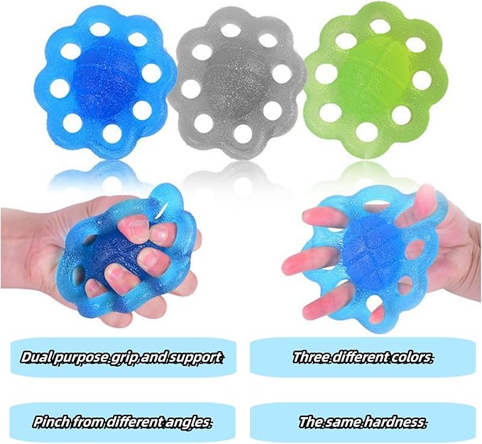 DEEYOTA Finger Exerciser and Hand Strengthener Rehab,Exercise Squeeze Ball for Hands,Grip Exerciser Hand Strengthener for Rehab,Arthritis,Carpal Tunnel(2 Pcs)