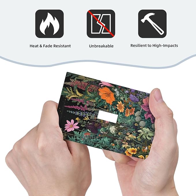 Decorative Light Switch Covers Colorful Floral Dark Sky Wildflower Plants 1 Gang Light Switch Cover Plate Single Toggle Wall Plate Outlet Covers Wall Plate Dimmer Faceplate for Bathroom Decor