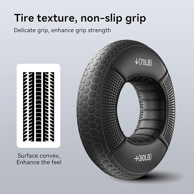 Hand Grip Strengthener, Grip Strength Trainer, Fingers Exerciser - Silicone Rings for Muscle Training Sports Rock Climbing Finger Rehabilitation Training,Hand & Wrist Muscles Trainer Stress Relief,5 Resistance Levels