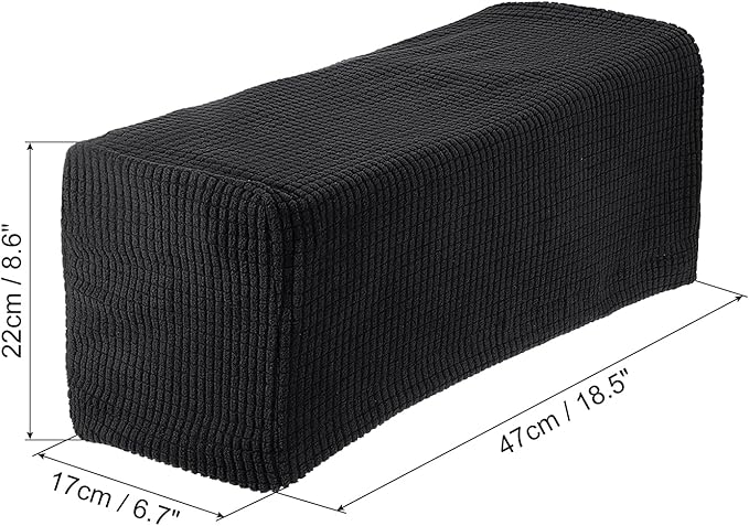 uxcell 2pcs Stretch Armrest Covers for Chairs/Sofas, Couch Arm Covers with Twist Pin, Furniture Protector Slipcovers for Sofa Chair Recliner Black