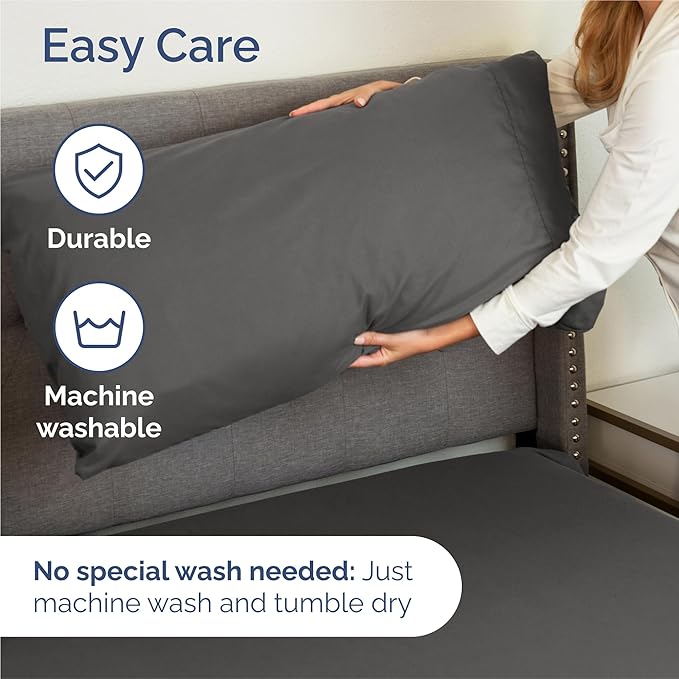 Full 6 Piece Sheet Set - Cooling & Breathable Bed Sheets - Hotel Luxury Bed Sheets for Women, Men, Kids & Teens - Comfy Bedding w/Deep Pockets & Easy Fit - Soft & Wrinkle Free - Full Charcoal Sheets