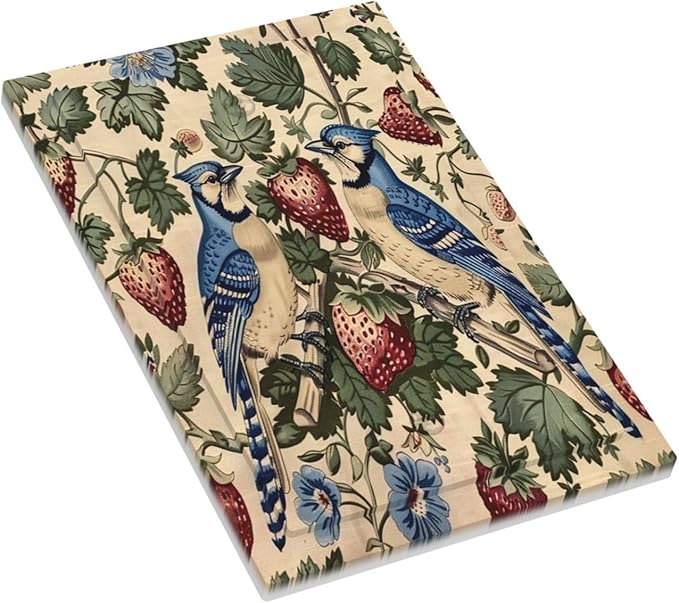 Light Switch Cover Plate Vintage Floral Bird Strawberry Thief William Morris 1 Gang No Device Blank Electrical Wall Plates Faceplate Decorative Switch Plate for Bedroom Home Decor