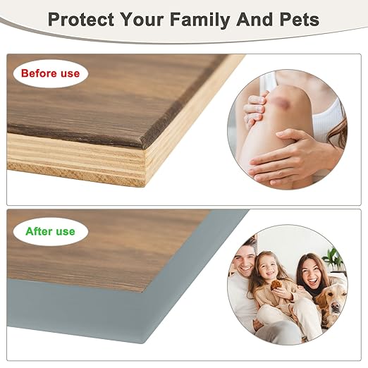 U-Shape Edge Banding, 1.57 Inch x 16.4 FT Self Adhesive Rubber Edge Trim Flexible TPE Corner Protector for Desk/Shelves/Furniture/Countertop/Table/Cabinet/Plywood [Gray]