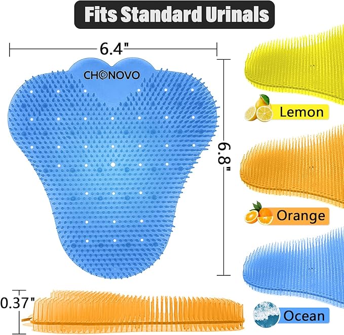 Urinal Screen Deodorizer 24 Pack,Urinal Cakes Deodorizer Bulk Urinal Mats Screens Scented Anti Splash Urinal Pads for Men Bathroom Office School (8 Pcs Ocean Breeze 8 Pcs Lemon 8 Pcs Orange)