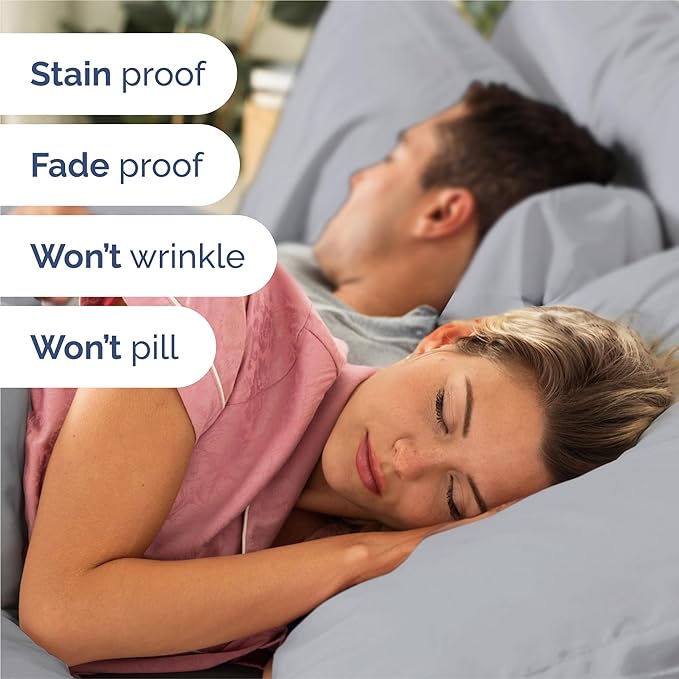 King 6 Piece Sheet Set - Cooling & Breathable Bed Sheets - Hotel Luxury Bed Sheets for Women, Men, Kids & Teens - Bedding with Deep Pockets & Easy Fit - Soft and Wrinkle Free - King Steel Blue Sheets