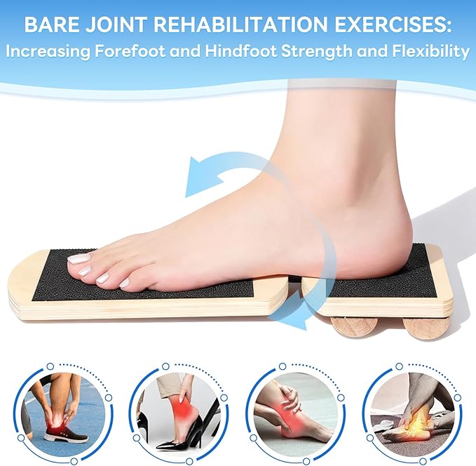 Ankle Balance Board & Ankle Stretcher for Physical Therapy Rehab, Plantar Fasciitis Relief, Stability Training, Christmas Gifts for Dad Mom and Colleagues – Foot Strengthener