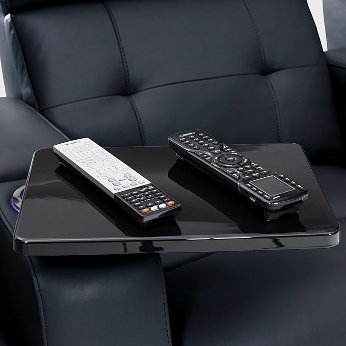 Seatcraft Kodiak Zero-Gravity CoolZero Italian Leather Home Theater Seating, Powered Headrest, Powered Lumbar, Powered Recline, Row of 4, Black
