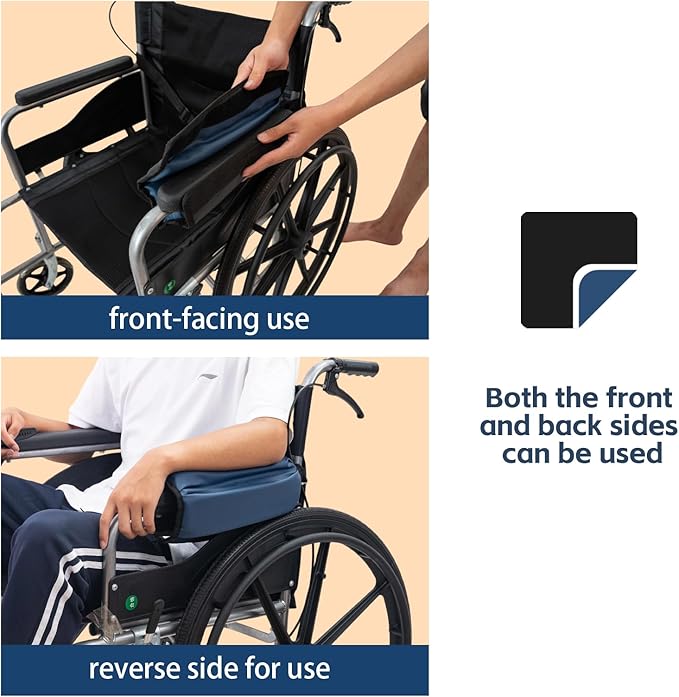 Wheelchair Armrest Cushion, Padded Armrest, Soft Support Cushion Accessories for Children and Adults, Used for Comfortable Decompression, Soft and Easy to Clean Pu(1 Pair)
