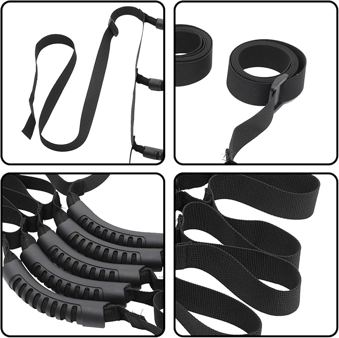 Adjustable Elderly Bed Ladder Pull Up Strap with Four-Layer Strength for Disabled and Seniors, Support Belt for Bed Mobility and Stand-Up Aid