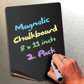 iSYFIX Magnetic Chalkboard Notes - 8.5 x 11 inch, 2 Pack - Decorative Magnet Blackboard for Fridge, Kitchen Organizer, Decor, Office, Grocery Lists, Metallic Boxes, Storage and More
