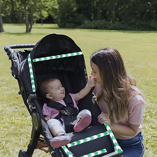 Green and White Reflective Tape Outdoor Waterproof 3 inch X 166 feet, High Visibility Hazard Conspicuity Safety Marking Tape