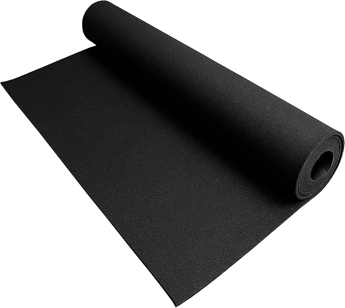 IncStores 3/8 Inch Thick Heavy Duty Rubber Flooring Roll | Flexible Recycled Rubber Roll Flooring for a Stronger and Safer Basement, Home Gym, Shed, or Trailer | 4ft x 10ft