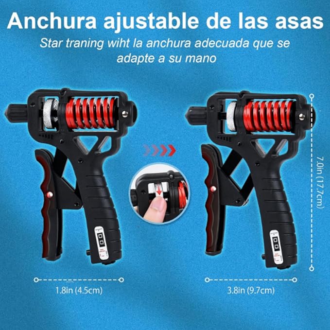 Grip strength trainer, Grip strength enhancer, Adjustable resistance 11-350 pounds (5-160 kilograms),Hand gripper strengthener can quickly strengthen the wrist, forearm and fingers, which is helpful for hand treatment and strength recovery