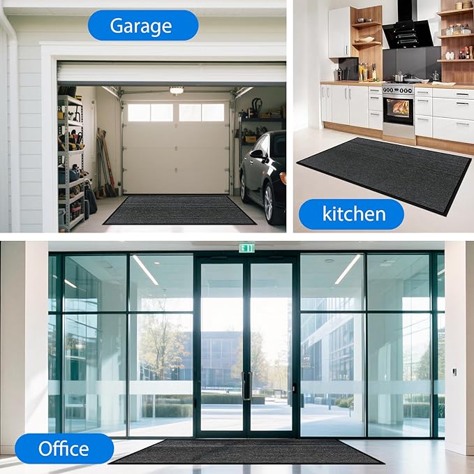 3' X 5' Durable Front Door Mat Indoor Outdoor Entrance, Commercial Door Floor Mat Heavy Duty Non-Slip Backing Entryway Doormats, Outdoor Mats for Home Entrance & Commercial High Traffic Area