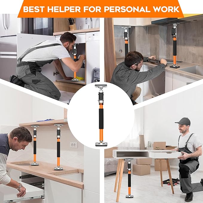 HOLOTHURIAN Cabinet Jack Support Pole, 15.8-23.6 inches Third Hand Tools Adjustable Support Pole, 3rd Hand Support System for Upper Cabinet Installation, 400 LB Capacity, 1-Pack