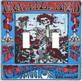 Decorative Light Switch Cover Plate Hippy Skull Red Rose Floral 2 Gang Switch Plate Covers Double Toggle Wall Plate Dual Device Faceplate for Bathroom Decor