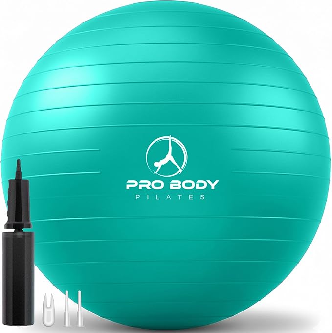 ProBody Pilates Exercise Ball - Multiple Sizes Gym Grade Balance Ball for Fitness, Yoga, Workout, Pregnancy & Physical Therapy