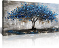 Lapremoly Framed Wall Decor For Living Room Wall Art For Office Bedroom Decor Tree Panoramic Landscape Wall Paintings Canvas Prints Textured Abstract Pictures Artwork Modern Home Decoration 24"X48"
