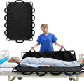 Bed Positioning Pad with Reinforced Handle, 70" X 40" Multipurpose Waterproof Transfer Sheet for Turning, Lifting & Sliding, Reusable Washable Patient Positioning Sheet for Bedridden, Caregiver, Black
