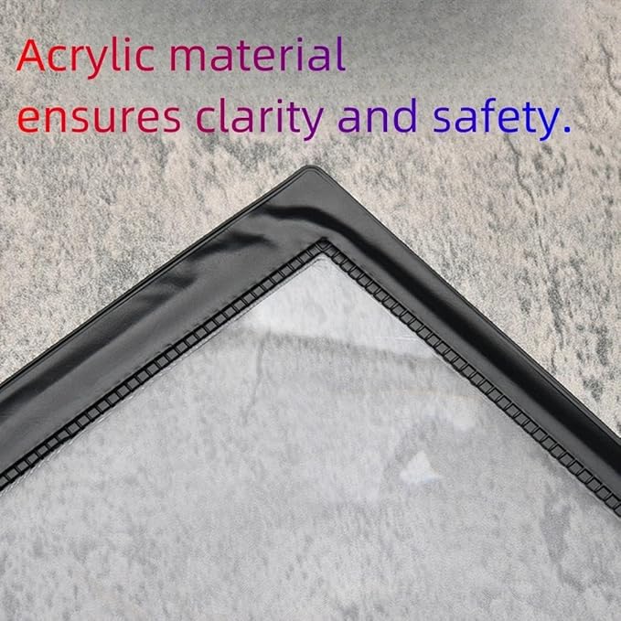 6PCS Rectangular A4 Page Magnifying Sheet 3X Lightweight Acrylic Fresnel Lens Bookmark Flat Magnifier with Anti-Glare - Relieve Eye Strain, Ideal for Reading Small Prints, Low Vision, Seniors, Maps &