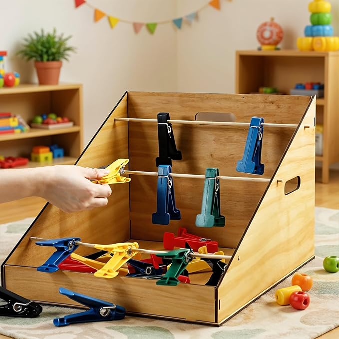 20 Pcs Graded Pinch Pin Exerciser, Finger Exerciser Hand Exercise Equipment Finger Strengthener Pinch Clips for Conditioning Grip Strength Trainer