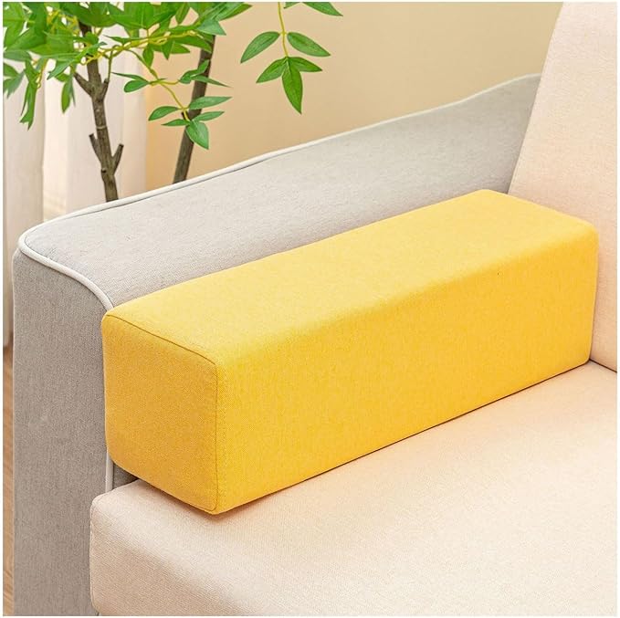 Couch Arm Rest Pillow, High Density Foam Armrest Cushion Removable Pillowcase Washable Elbow Support, Thicken High Density Foam Pad for Recliner Sofa, Bed, Armchair(9,31.5X5.9X4.7in)