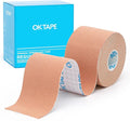 OK TAPE Kinesiology Tape, Regular Original Cotton Elastic Athletic Tape for Support and Recovery, Sports Tape, 2in×16.4ft Uncut Roll - Beige
