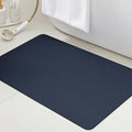 ACCUMTEK Ultra Thin Bath Mat, Upgrade Backing Non Slip Thin Bath Mats Fit Under Door, Quick Dry Ultra Absorbent Bathroom Rugs, Machine Washable Bath Rugs for Bathroom, Bathtub, Dark Blue/Solid/36 x24