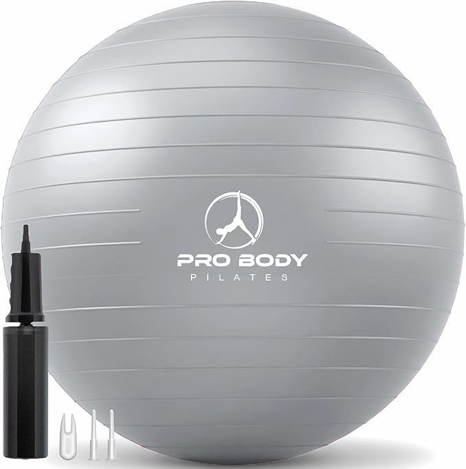 ProBody Pilates Exercise Ball - Multiple Sizes Gym Grade Balance Ball for Fitness, Yoga, Workout, Pregnancy & Physical Therapy