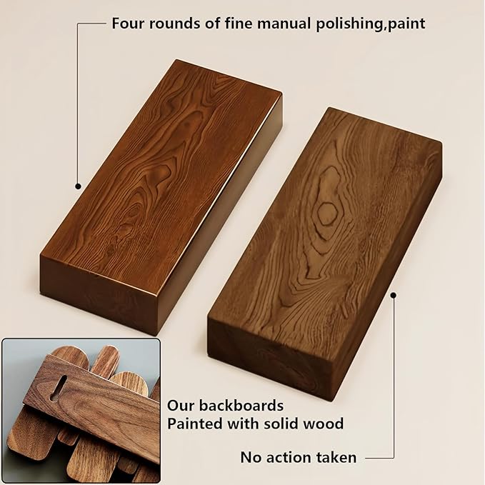Wall Mounted Piano Key Hanger | Flip Style Hook | Entrance Wall Art Hook, Made of Oak Wood (3 Times Painted, 4 Times Polished) (Fence Beech, 4Hooks)