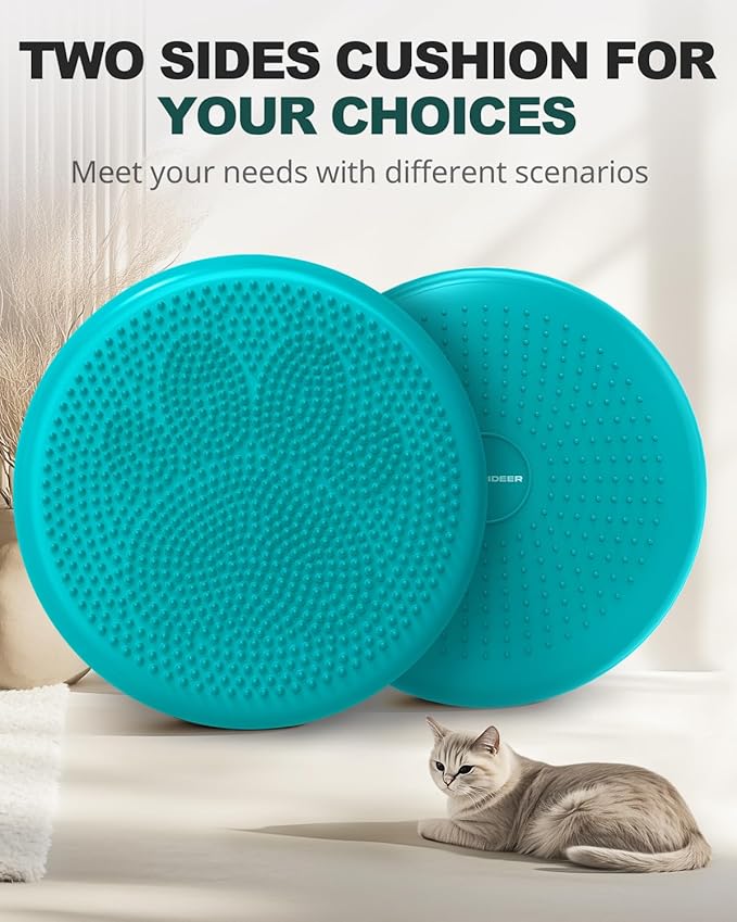 Trideer Wobble Cushion Core Balance Disc, Flexible Seating for Classroom Elementary, Wiggle Seat for Sensory Kids, Balance Pad with Inflation Pump