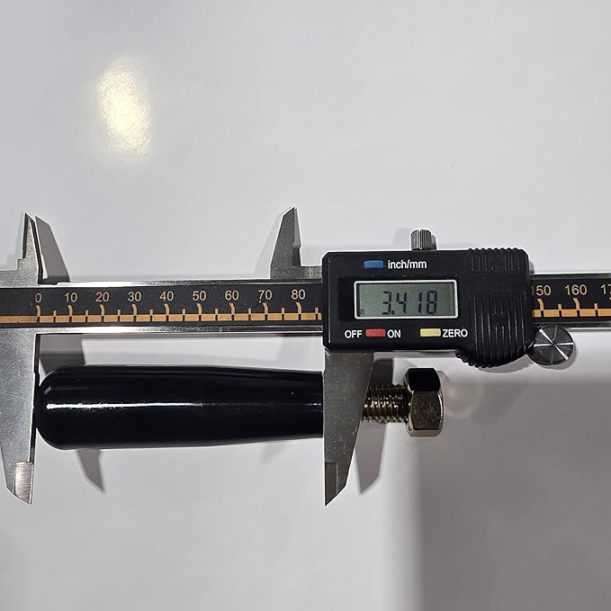 Revolving Handle M12 * P 1.75mm, L- 4.72" Knob Grip+ Added Double Nut, Metric Thread, Swivel Handwheel with Fixing Nut, Ready to use Immediately, Even Without Screw or tap Tools
