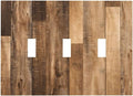 Rustic Brown Wood Splicing Vintage Dark Oak Print Decorative Switch Plates 3 Gang Wall Plate Triple Toggle Light Switch Cover Faceplate Electrical Wall Panels for Farmhouse Home Decor