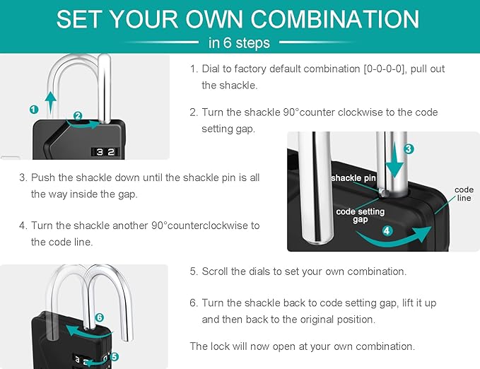 ZHEGE Locks for Locker with Code, Small Combo Lock with DIY Name Tags for School, Toolbox, Cabinet (Black & Red, 2 Pack)