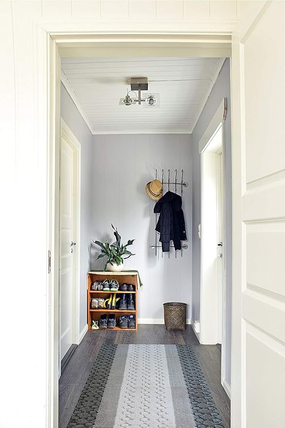 Custom Size Hallway Runner Rug Grey Color 31 inch Wide Select Your Length Non-Slip (Skid Resistance) Rubber Backing 21 feet x 31 inch