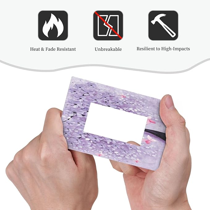 Outlet Covers 3D Purple Tree 1 Gang Wall Plate Single Rocker Light Switch Cover Decorative GFCI Receptacle Cover Electrical Switchplate for Bathroom Bedroom Decor